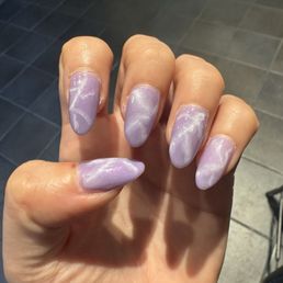 Gel-x nails. Purple marble design. Gel-x nails. Purple marble design.