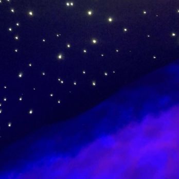 FLOAT - The stars and moon inside the massage chair room - Float Spa Near Me - San Antonio, Texas