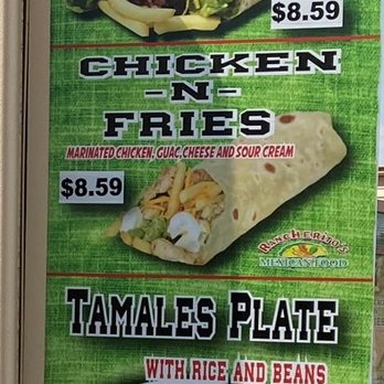 Rancheritos Mexican Food - Drive Up menu - Mexican Near Me - Clearfield, Utah