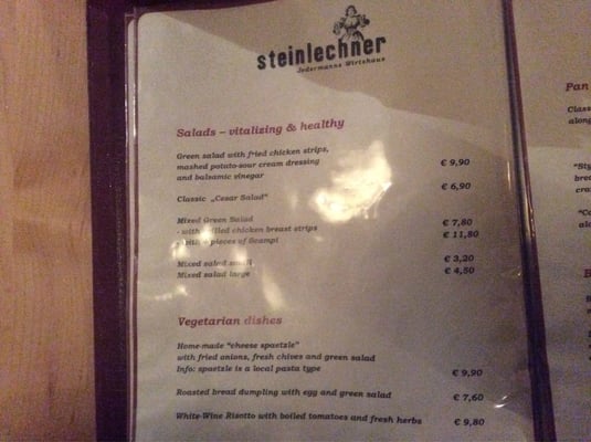 Menu photo 4 Steinlechner Jedermann's Wirtshaus Salzburg, 5 Menu photo 4 Steinlechner Jedermann's Wirtshaus Salzburg, 5
