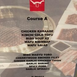 WAGYU Japanese BBQ - First day so full menu not available, only Course A and B. Not sure if these courses are temporary for now. We went with Course A.