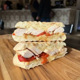 Garlicky chicken panini (special) Garlicky chicken panini (special)