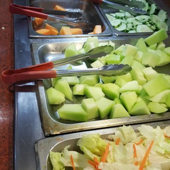 Beijing Super Buffet - a variety of salads in trays - Chinese Near Me - D'Iberville, Mississippi