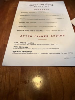 Menu photo 8 Roaring Fork Austin, TX