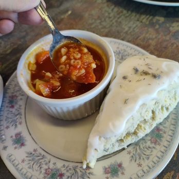 Snapdragon Tea - Alphabet Soup and lavender lemon scone - Coffee & Tea Near Me - Albuquerque, New Mexico