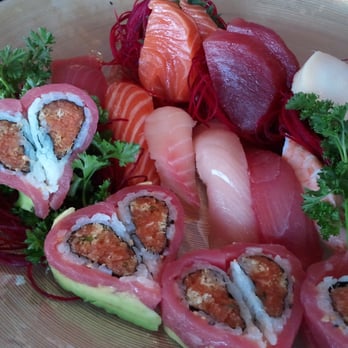 Sakura Japanese Restaurant - Love on a plate! Absolutely delicious! Sweetheart roll, tuna, salmon, shrimp, white fish. Can't wait to go back! - Japanese Near Me - Mchenry, Illinois