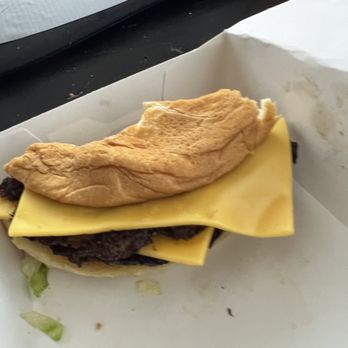 Culver's - Old stale burger Pattie's , Cheese not melted - Burgers Near Me - Round Rock, Texas