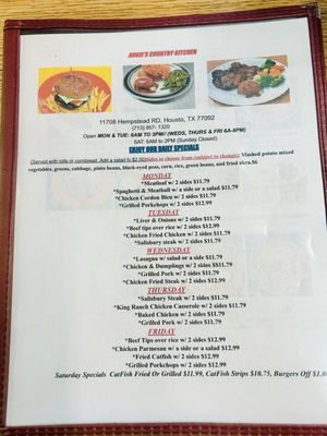 Menu photo 3 Angie's Country Kitchen Houston, TX Menu photo 3 Angie's Country Kitchen Houston, TX