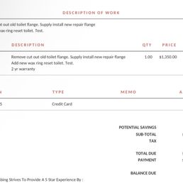 poor attempt at itemized invoice