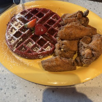 Breakfast Brothers - Chicken wings and red velvet waffle - Breakfast & Brunch Near Me - Arlington, Texas