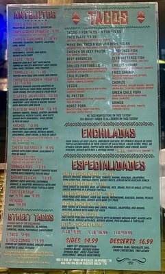 Menu photo 2 Pistolero's Houston, TX