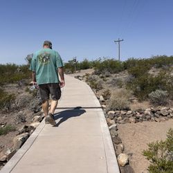 Three Rivers Petroglyph Site - Paved concrete path