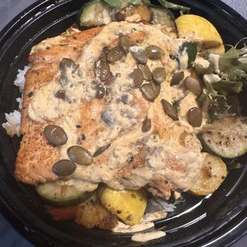 Uptown Grill - Salmon veggie Bowl - Cocktail Bars Near Me - Olympia, Washington