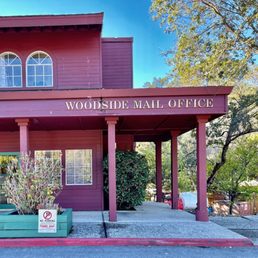 Exterior outside entrance of Woodside Mail Office - Woodside, California Exterior outside entrance of Woodside Mail Office - Woodside, California