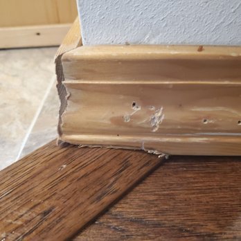 Empire Today - Put our trim on crooked.  Damaged it as well. - Carpet Installation Near Me
