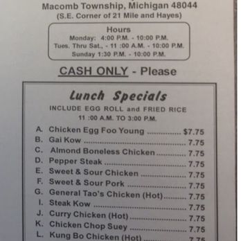 Wing Wong Carryout Restaurant - Current menu with prices, my most FAVORITE Chinese restaurants within 25 mile radius! Note* cash only. Mr. Wong is magical with his woks! - Chinese Near Me - Macomb, Michigan Wing Wong Carryout Restaurant - Current menu with prices, my most FAVORITE Chinese restaurants within 25 mile radius! Note* cash only. Mr. Wong is magical with his woks! - Chinese Near Me - Macomb, Michigan