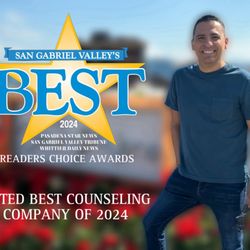 Gabriel Alaniz, LMFT - Gabriel has been honored as the top therapist of 2024 in the San Gabriel Valley Readers Choice Awards! Thank you to all who voted!