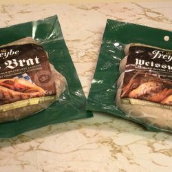 City Avenue Market - Freybe German 'wurst' sausages on 'special' - purchased by daughter and gifted to us this morning -- a favourite of ours!!