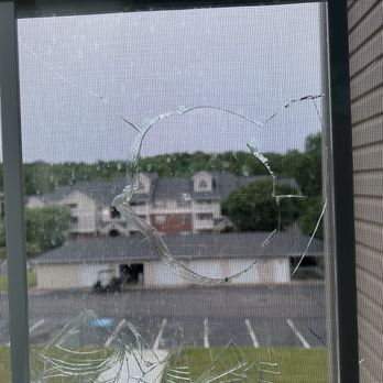 Walden Landing Apartment Homes - Bullet hole in bedroom window - Apartments Near Me - Hampton, Georgia