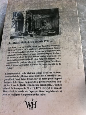 Menu photo 1 Waux-Hall Arles, 13