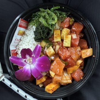 Cherry Blossom - Salmon and Spicy Garlic Ahi Poke - Asian Fusion Near Me - Carlsbad, California