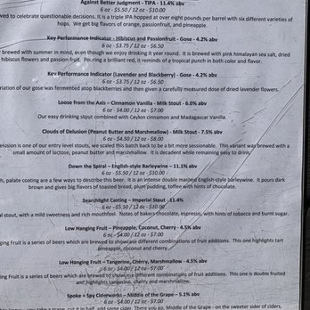 Coles Road Brewery - Side 1 of their double sided tap menu, are you serious, oh my! - Breweries Near Me - Berlin, Connecticut Coles Road Brewery - Side 1 of their double sided tap menu, are you serious, oh my! - Breweries Near Me - Berlin, Connecticut