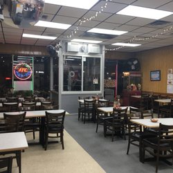 Inside seating facing door