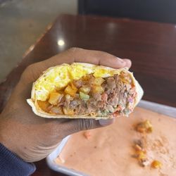 Spiced Right Ribhouse - Monster Breakfast Wrap w/ brisket