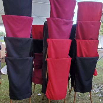 Cows 'n Cabs - Chairs waiting to be deployed in the VIP area - Festivals Near Me - Winter Park, Florida