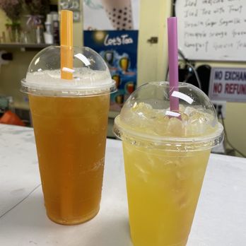 Angie's Convenience - Mango green tea (left) and kumquat (right) - Florists Near Me - Bayside, New York