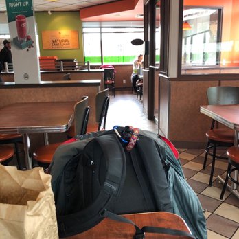 A&W - a bag of luggage on a table in a restaurant - Fast Food Near Me - Canmore, Alberta A&W - a bag of luggage on a table in a restaurant - Fast Food Near Me - Canmore, Alberta