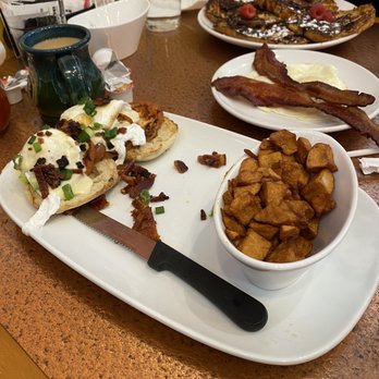 Another Broken Egg Cafe - Eggs Blackstone Benedict Brunch with potatoes - Breakfast & Brunch Near Me - Morrisville, North Carolina Another Broken Egg Cafe - Eggs Blackstone Benedict Brunch with potatoes - Breakfast & Brunch Near Me - Morrisville, North Carolina