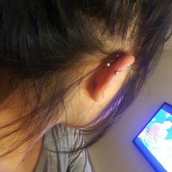 One Truth Tattoo - Right ear (curved barbell on top and ring on the bottom) - Piercing Near Me - Northridge, California One Truth Tattoo - Right ear (curved barbell on top and ring on the bottom) - Piercing Near Me - Northridge, California