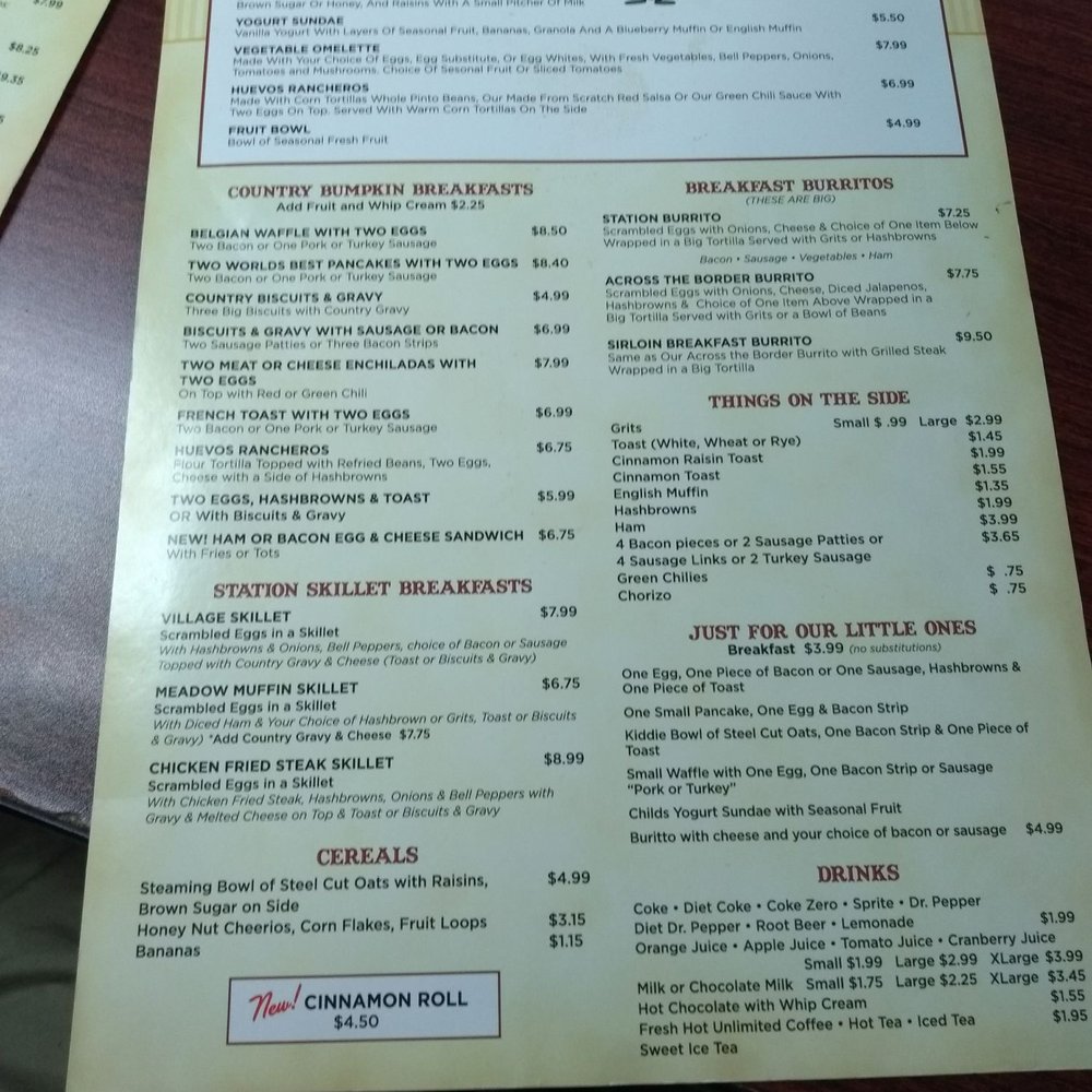 Ye Olde Pancake Station - Front menu - Breakfast & Brunch Near Me - Amarillo, Texas Ye Olde Pancake Station - Front menu - Breakfast & Brunch Near Me - Amarillo, Texas