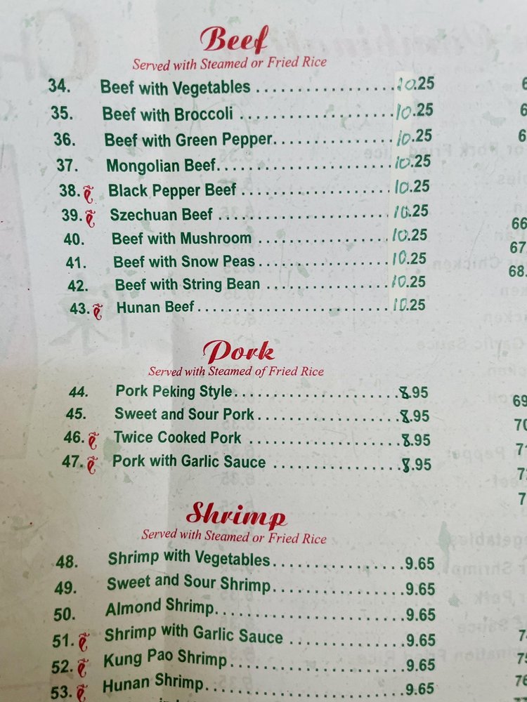 Food from Chen's Palace