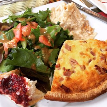 Cafe Laurent - Quiche and salad! Get the balsamic vinaigrette...fantastic! So much food!!! - French Near Me - Mar Vista, California Cafe Laurent - Quiche and salad! Get the balsamic vinaigrette...fantastic! So much food!!! - French Near Me - Mar Vista, California