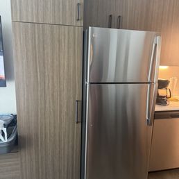 Full sized fridge and plenty of storage
