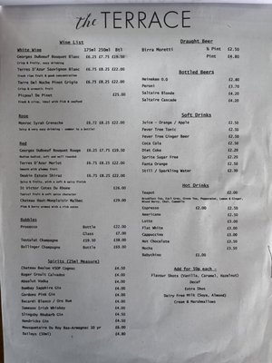 Menu photo 2 The Terrace Cafe Bar Shipley, XWY