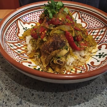 Cafe Paprika - M'charmel chicken - Mediterranean Near Me - Bridgton, Maine
