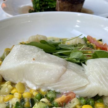ARC Restaurant - Butter Poached Haida Gwaii Halibut - Canadian (New) Near Me - Vancouver, British Columbia ARC Restaurant - Butter Poached Haida Gwaii Halibut - Canadian (New) Near Me - Vancouver, British Columbia