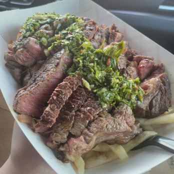 Zappala’s - Ribeye Steak with Chimichurri and Cowboy Butter, and fries! - Food Trucks Near Me