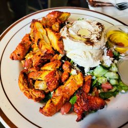 Elegant hookah lounge with cocktails and appetizers