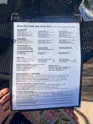 Menu photo 7 Blue Sky Cafe Lakewood, CO Menu photo 7 Blue Sky Cafe Lakewood, CO