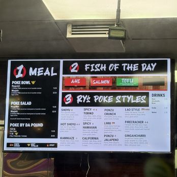 Ry's Poke Shack - Menu - Hawaiian Near Me - Pasadena, California