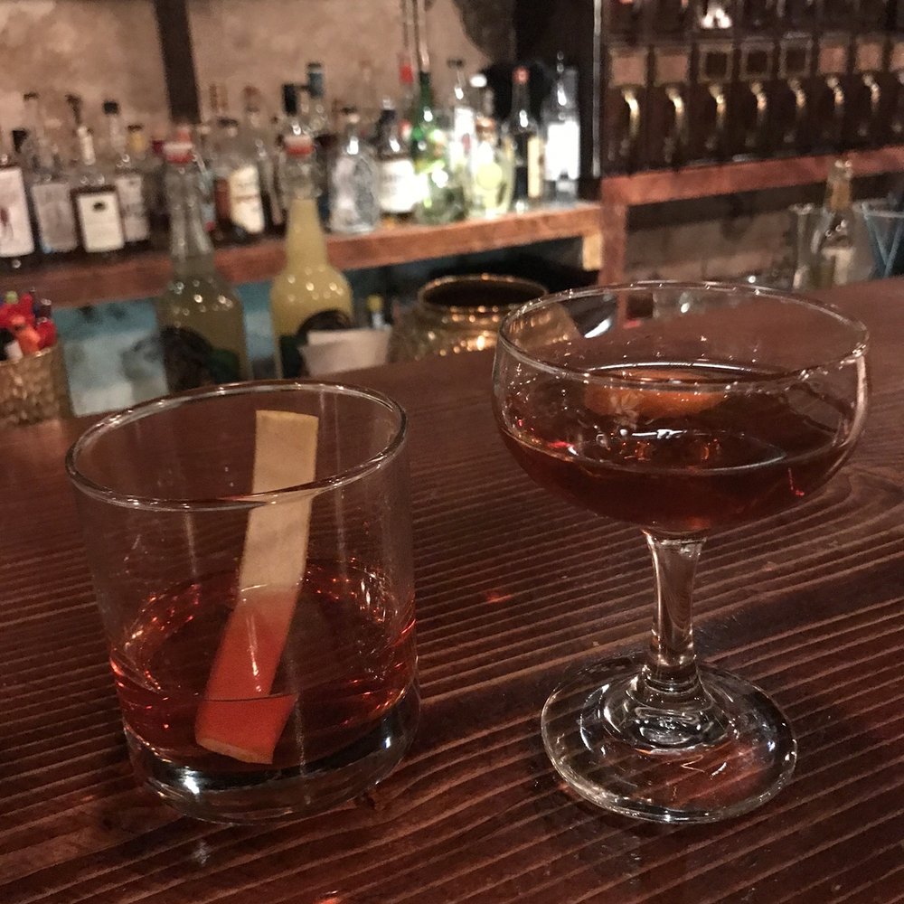 Hogwash Whiskey Den - Sazzarac & Manhattan at Hogwash Whiskey Den. - Whiskey Bars Near Me - Spokane, Washington Hogwash Whiskey Den - Sazzarac & Manhattan at Hogwash Whiskey Den. - Whiskey Bars Near Me - Spokane, Washington