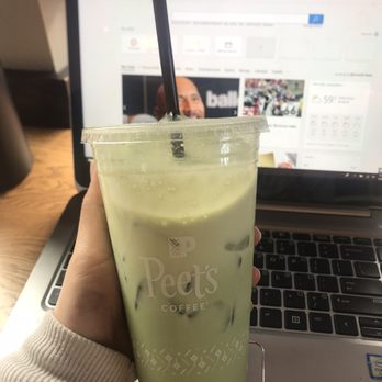 Peet's Coffee - Large iced matcha latte- lightly sweetened. Tip the baristas! They're SO nice :) - Coffee & Tea Near Me - San Jose, California Peet's Coffee - Large iced matcha latte- lightly sweetened. Tip the baristas! They're SO nice :) - Coffee & Tea Near Me - San Jose, California