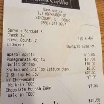 Soma Grille - New American Near Me - Simsbury, Connecticut