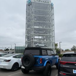 In front of the car vending machine
