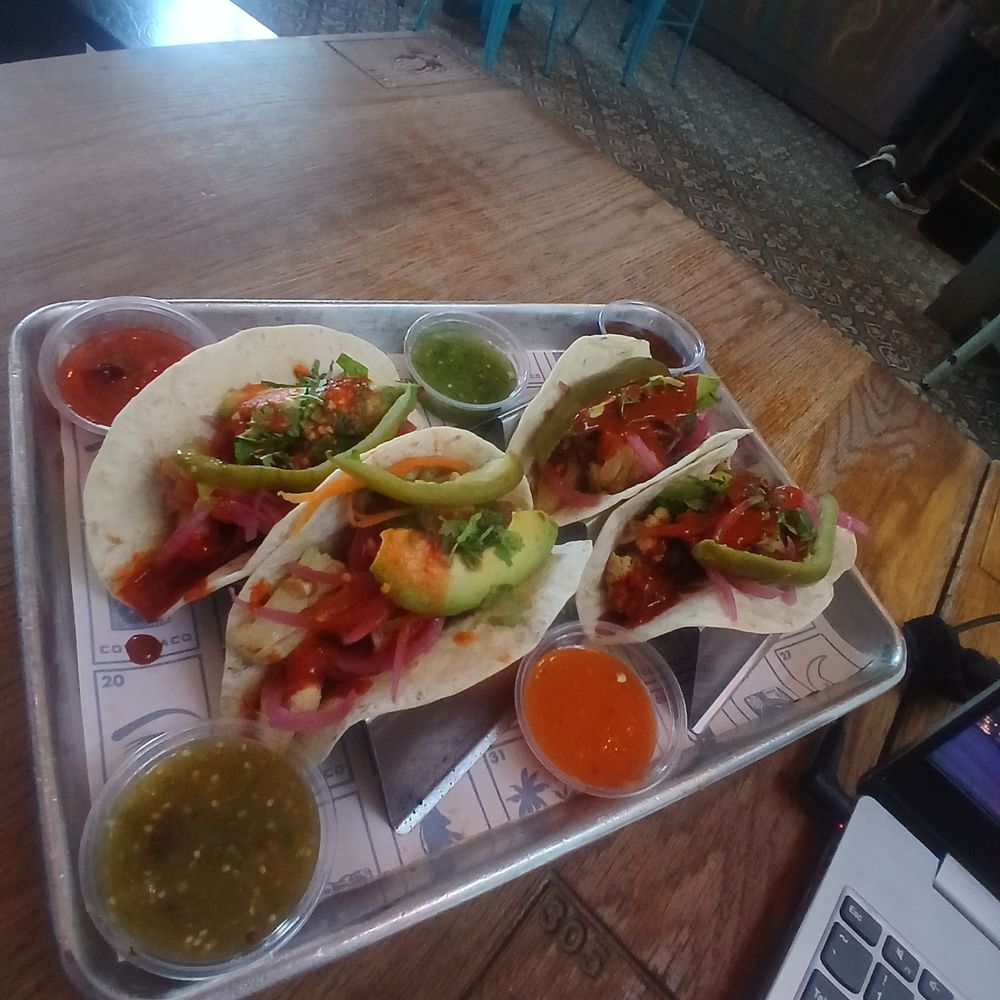 Coyo Taco - Colifor Tacos with each of their housemade sauces - Mexican Near Me - Miami, Florida Coyo Taco - Colifor Tacos with each of their housemade sauces - Mexican Near Me - Miami, Florida