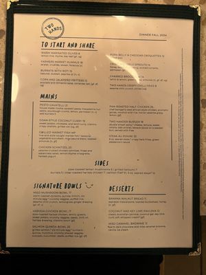 Menu photo 8 Two Hands Austin, TX